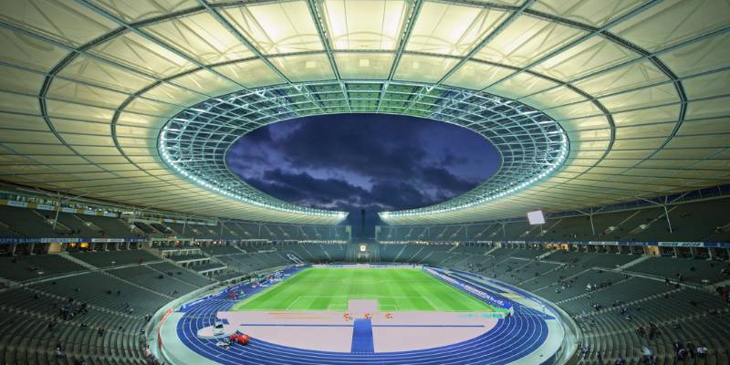 Toàn cảnh SVĐ Olympiastadion, nơi sẽ diễn ra trận đấu cuối cùng của Euro